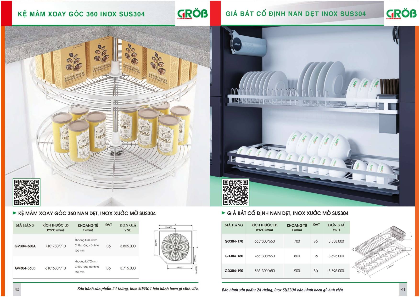 Thiết bị nhà bếp GROB Catalogue và Bảng giá mới nhất /Page 20